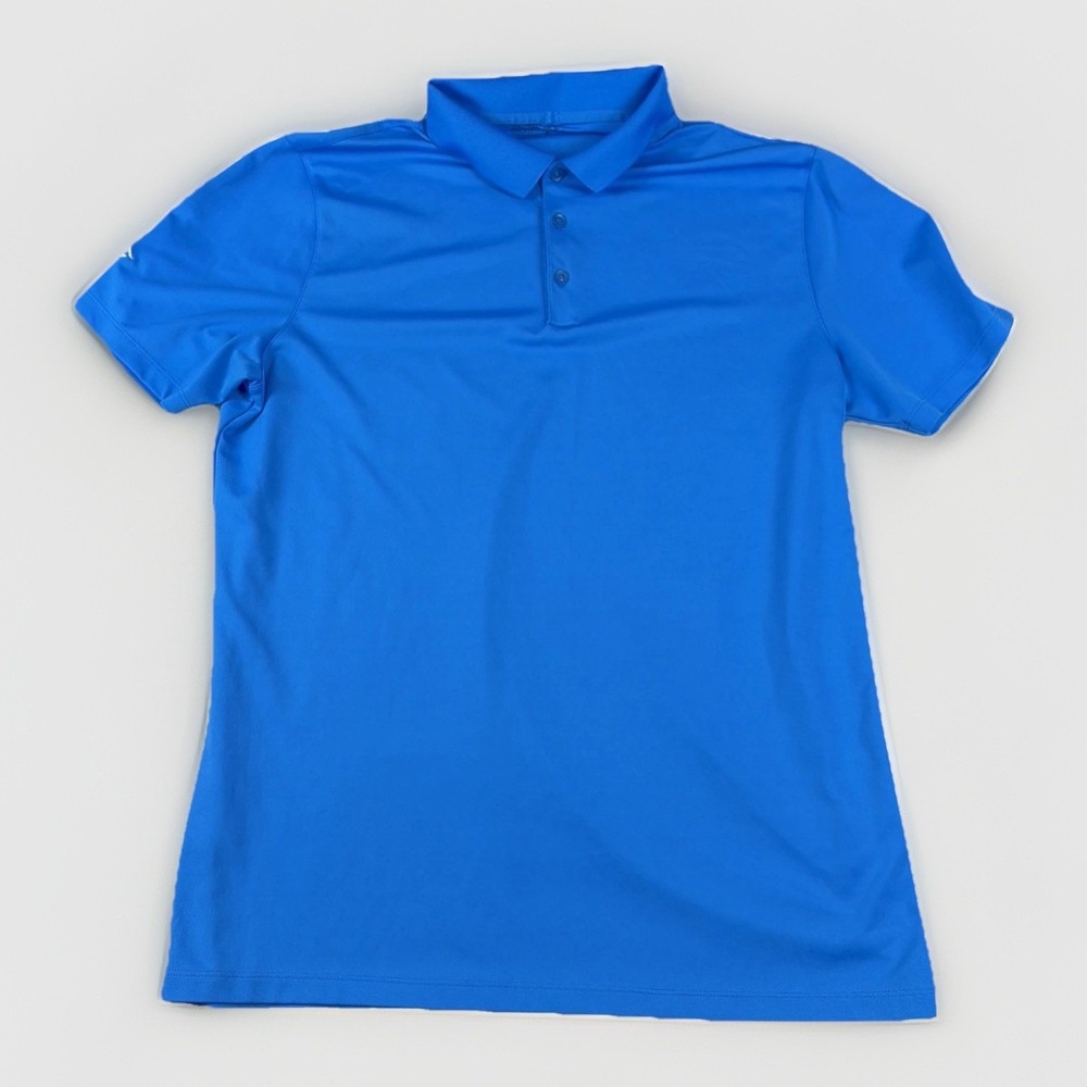 Nike Golf Polo Shirt Mens Large Blue Dri-Fit Standard Fit‎ Short Sleeve 1916